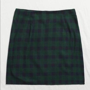 Green plaid skirt